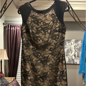 JESSICA SIMPSON Women's Cutout Scalloped Lace Cocktail Party Dress Black Size 4